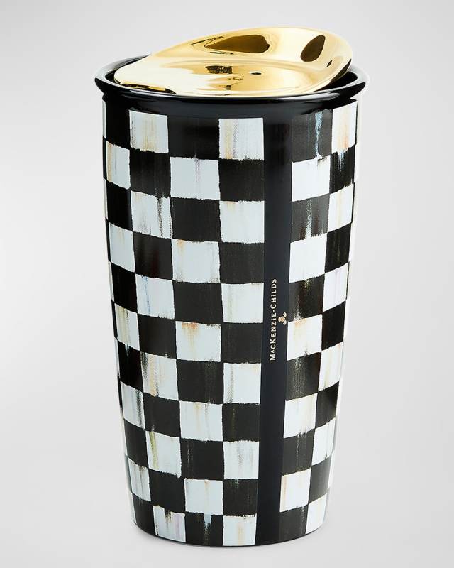 Courtly Check Ceramic Travel Cup
